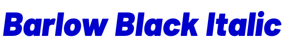 Barlow Black Italic font